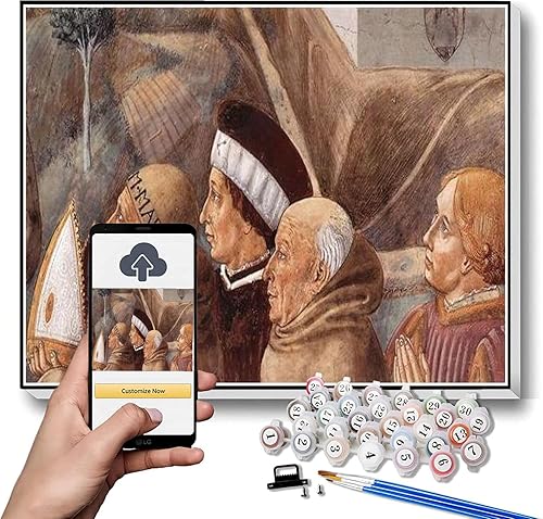 Miniatura 8 de Pintura por números para Madonna adulta y niño con San Francisco y el donante Fra Jacopo Da Montefalco Izquierda y San Bernardino Pintura por