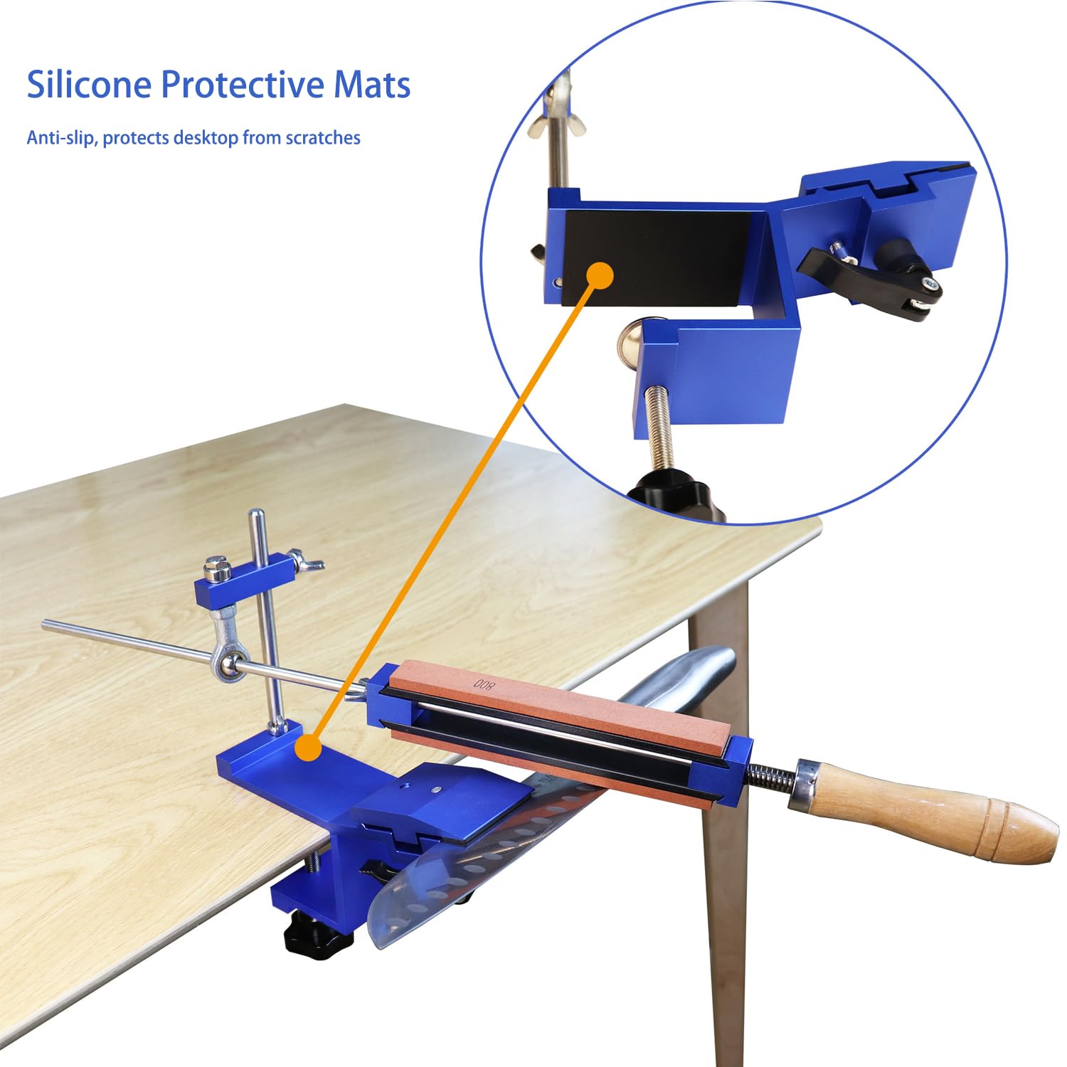 Acciaino Professionale, Angolo Fisso Affilacoltelli Professionale, Knife Sharpener con 8 Pietre per Affilare, TOOSOAR Affilatore per Coltelli per Strumenti di Lucidatura di Precision