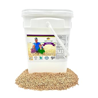 Spelt Berries, 20lb, Farm Fresh, Non GMO, Lab Tested Chemical Free, Kosher, USA Grown, 25 Year Shelf Life, Mylar Bag, Oxygen Absorber, 4 Gallon Bucket