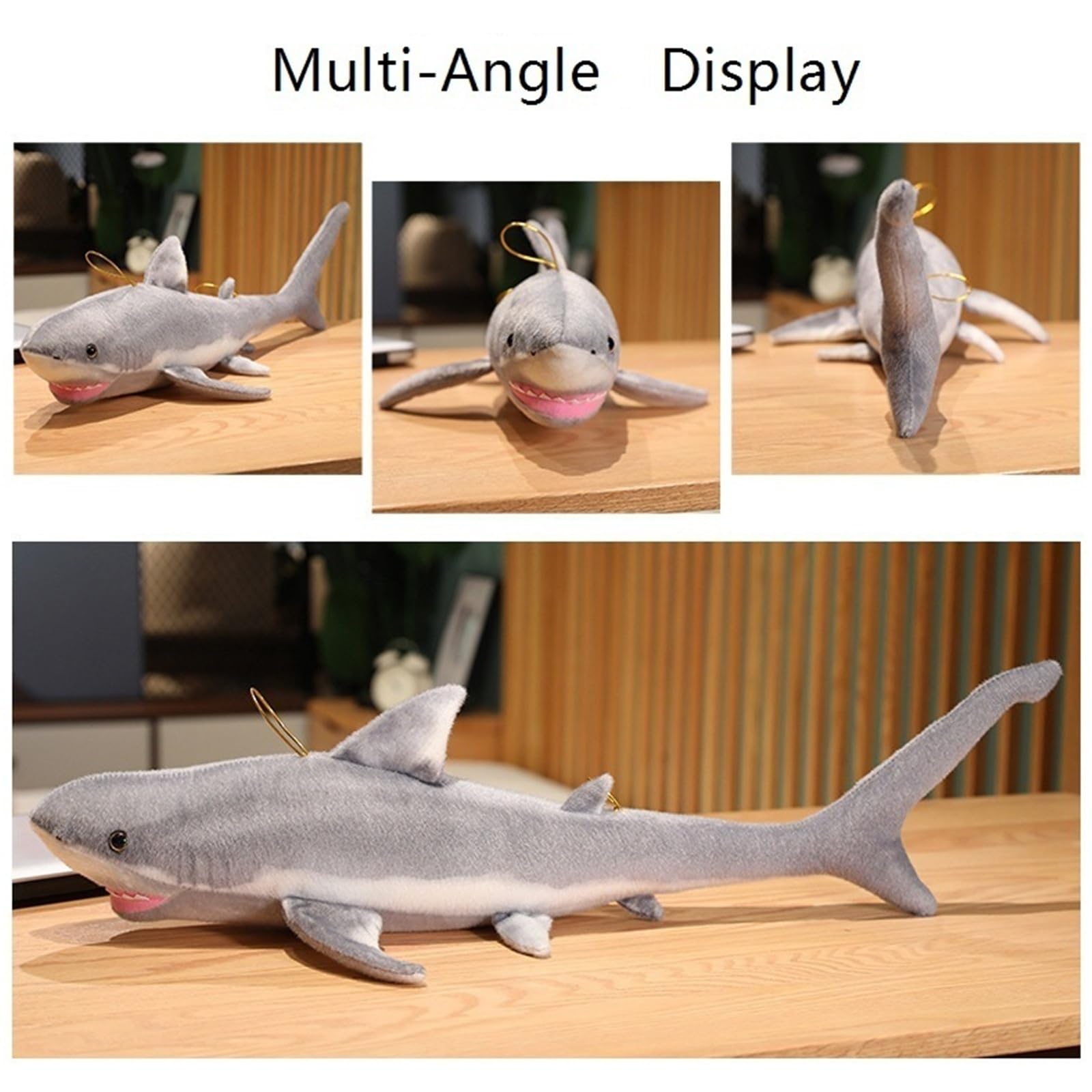 Hai Plüschtier, Kuscheltier Weißer Hai Weiches Kuscheliges Stofftier Wurfkissen Simulation Von Meerestieren Plüsch Spielzeug Für Kinder(140cm/55.1in)