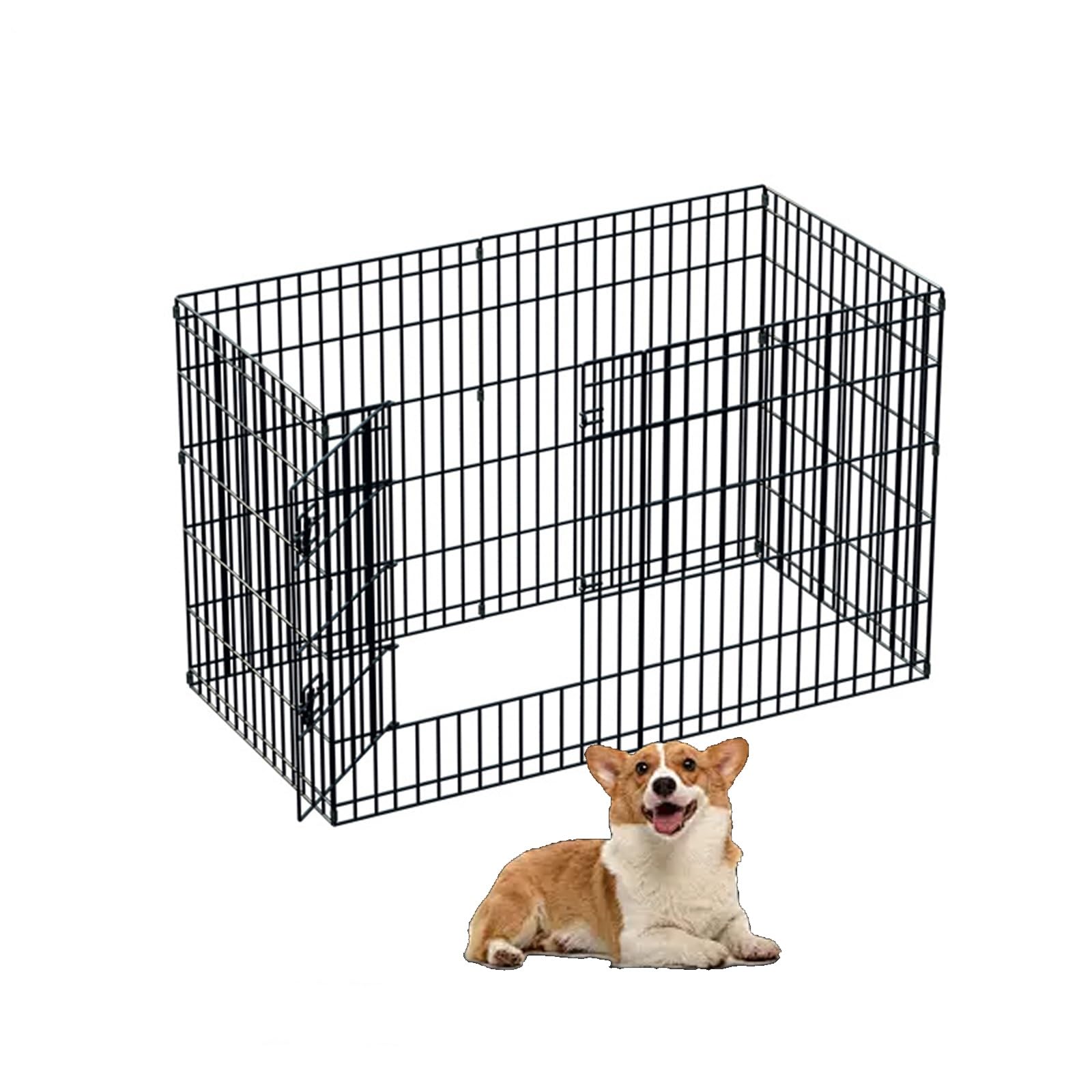 Recinto Recinzione Per Cani Recinto Per Cuccioli Recinto Per Cani Pieghevole Recinto Per Animali In Metallo Recinzione Per Cuccioli Con Porta Recinto Per Cani In Metallo(6-piece pack,60*60cm)