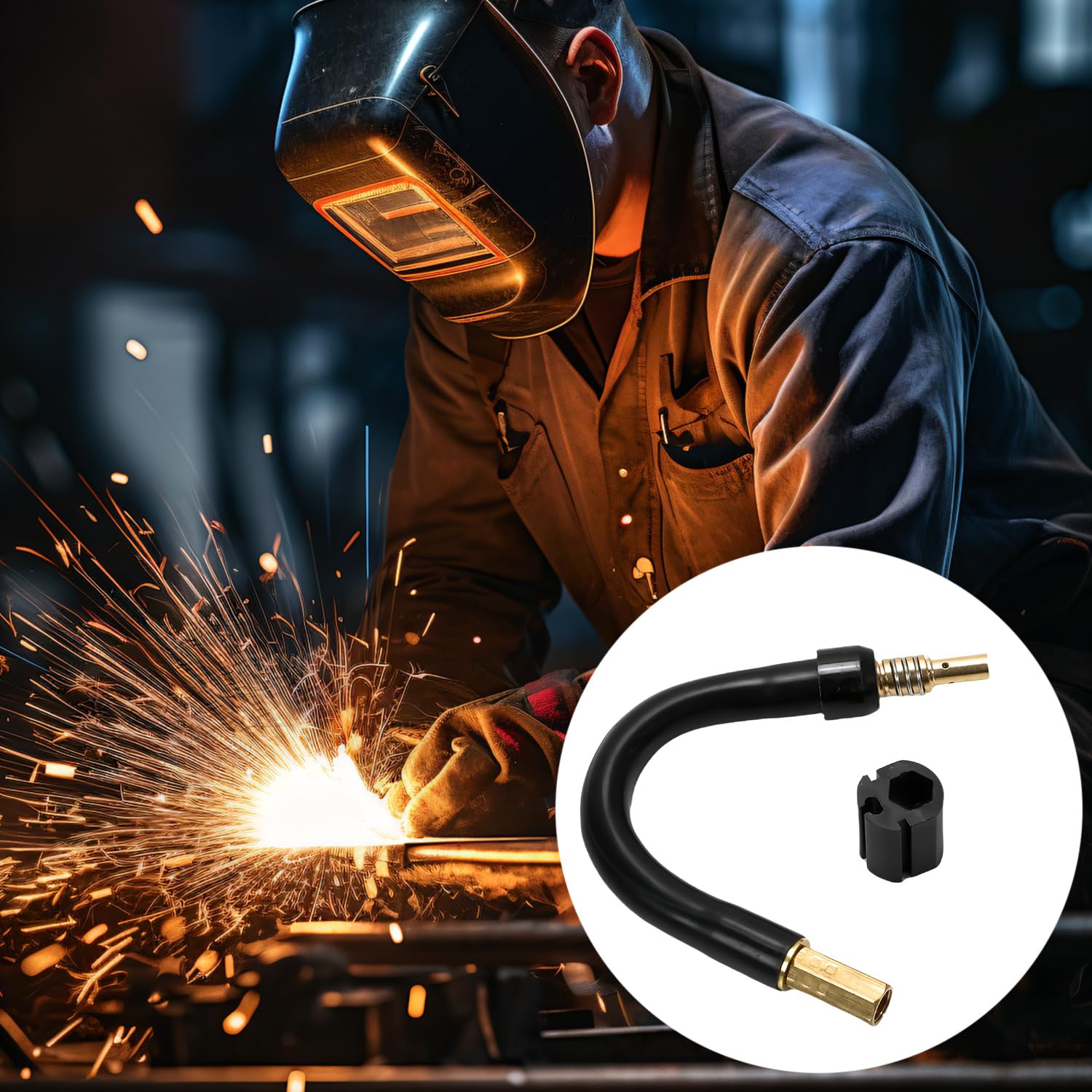Flexible mig welding neck, Flexible Mig Gun Extension for Binzel