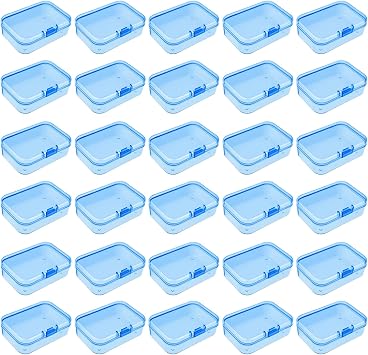 Goodma Mini Rectangular Plastic Storage Boxes, 65x45x20mm, Blue