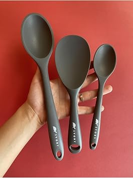 Sert U lu Is ya Dayan kl  Silikon Ka k Seti, 28 cm-22 cm-20 cm, Gri