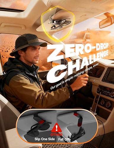 Miniatura 8 de JOYROOM Soporte para lentes de sol para clip de visera de automóvil, regalo de automóvil para hombres y mujeres funcionamiento real con una sola