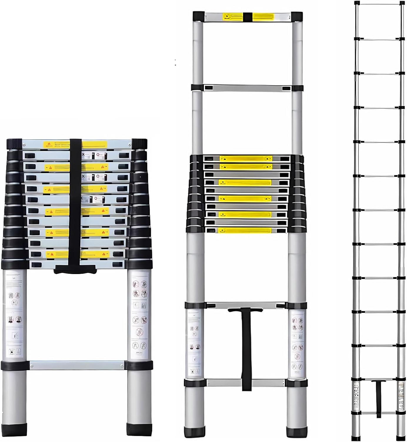 SogesGame 16.4 FT Aluminum Telescoping Extension Ladders Extendable