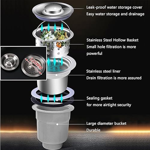 Miniatura 6 de Fregadero utilitario para lavadero con gabinete y grifo, fregadero de cocina y gabinete, fregadero de acero inoxidable para baño, lavabos de tocador