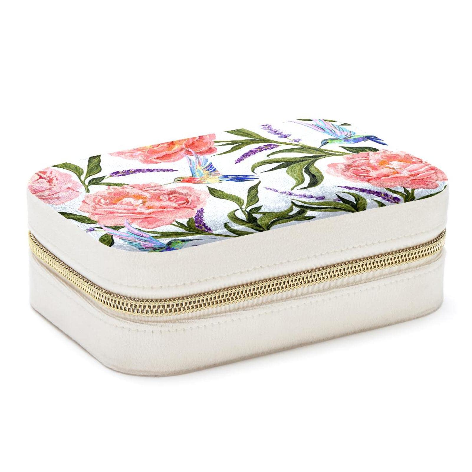 Boîte à bijoux colibri pour femmes filles rangement bagues colliers