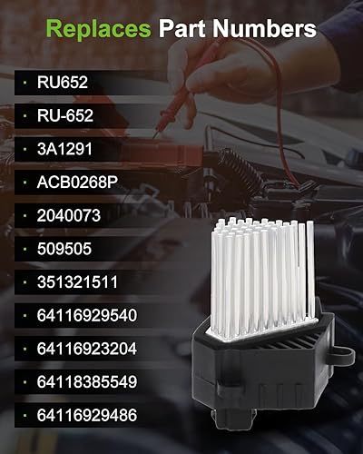 Miniatura 1068 de SCITOO Resistencia de motor de ventilador HVAC para 2008-2013 para Chrysler 300/2008-2016 para Town & Country/2008-2010 para Dodge Charger/2008-2018