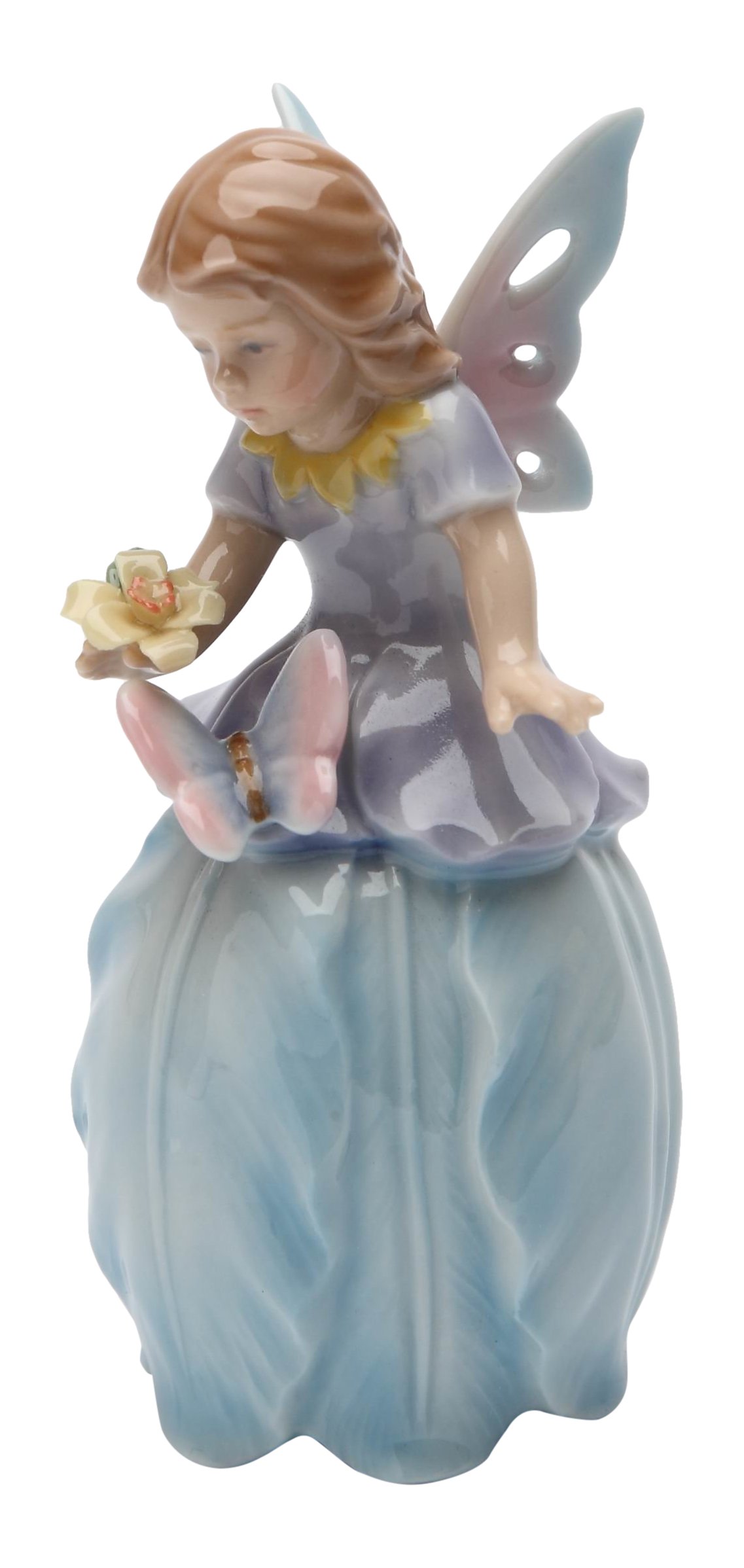 StealStreet SS-CG-20821, Statuetta Raffigurante Fatina Seduta su Tulipano Blu, 4,5 cm