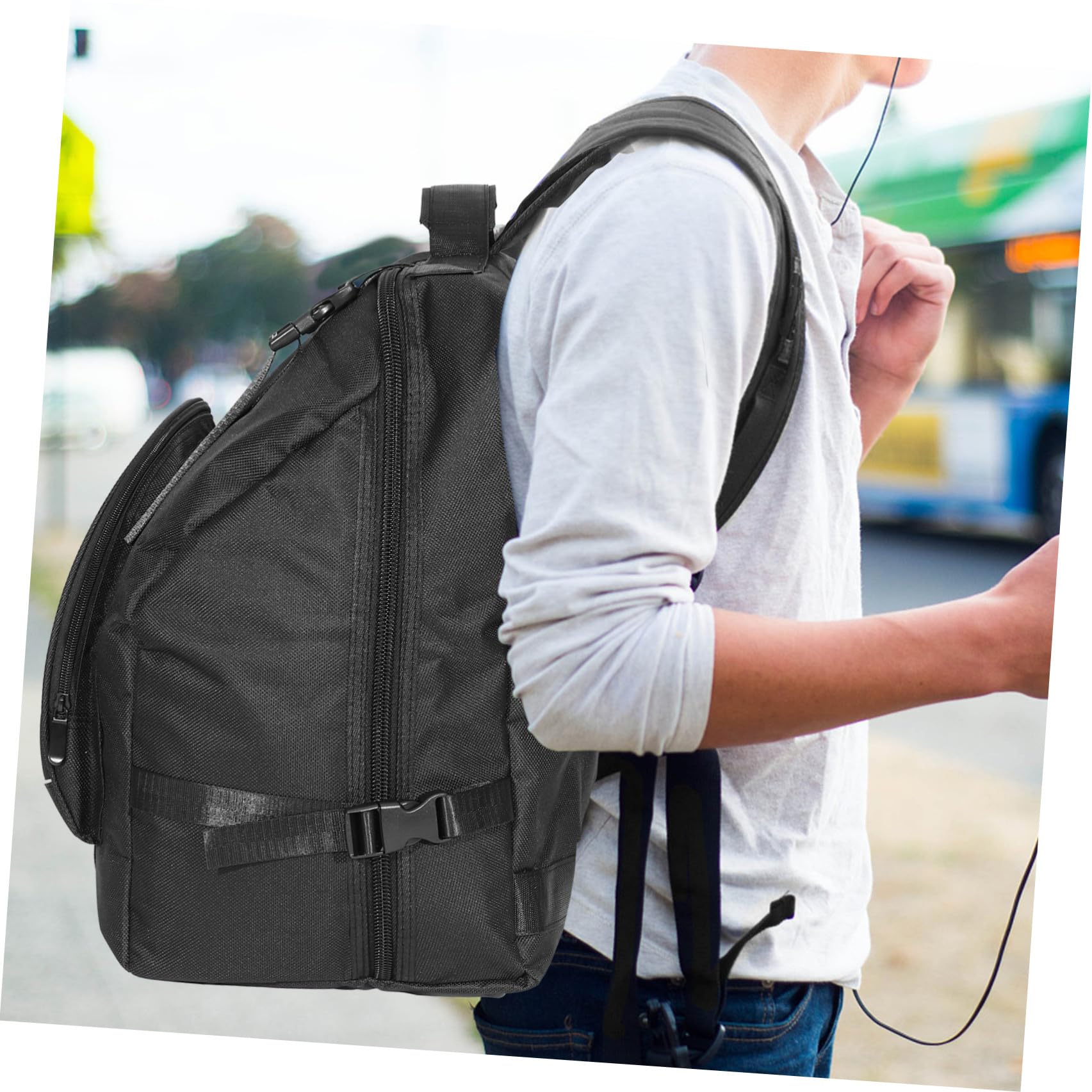 Borsa per Organetto Oxford Nero, Design Capiente Spallacci Regolabili, Zaino Ammortizzato per Studi Musicali