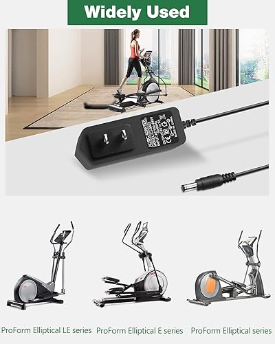 Miniatura 2 de Cargador de repuesto de cable de alimentación de 6 V para ProForm Elliptical Smart Strider 480 490 500 600 LE, 390 395 475 510 E, 510 EX, 400 700,