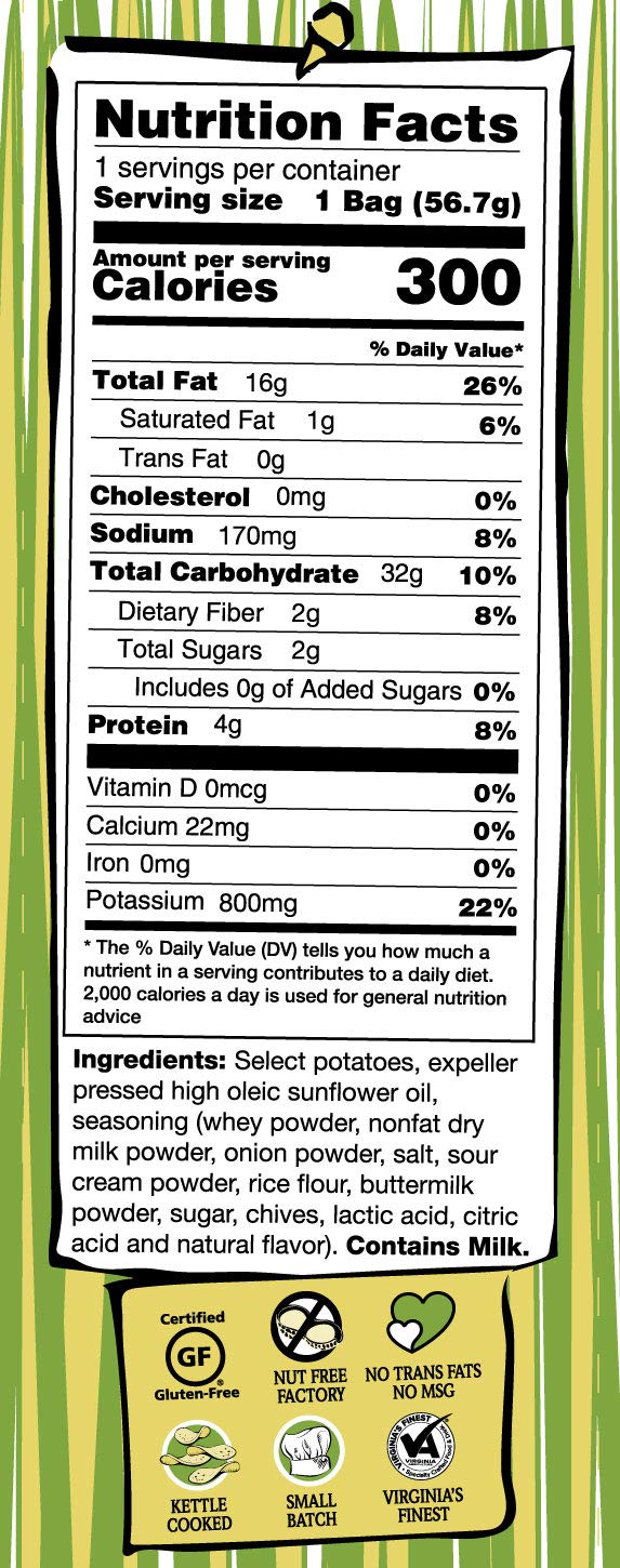 Route 11 Potato Chips : Sour Cream & Chive (30 bags (2 oz each))