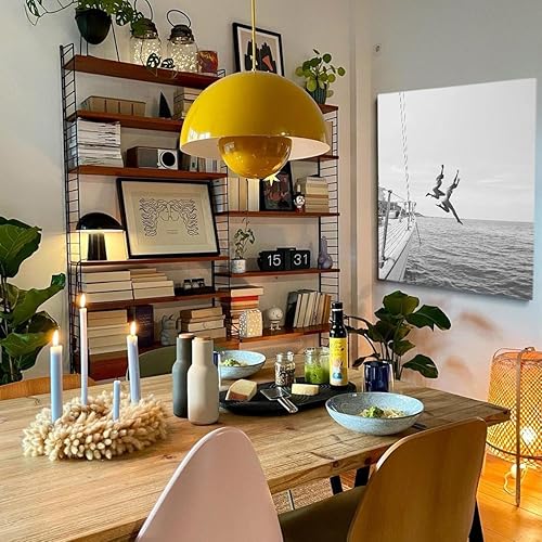 Miniatura 5 de Póster vintage de los años 80, póster en blanco y negro, diseño de barco, vela, barco, yate, impresiones de mujeres saltando al agua, arte de playa,