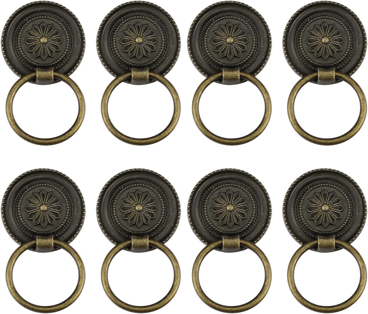 Gad2go 6 Pack Drawer Ring Pull Handles 1.77 Inch Vintage Antique Ring
