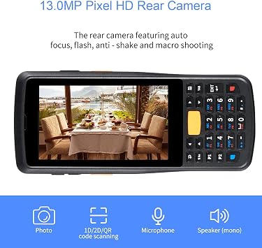 Android Barcode Scanner with Numeric Pad Mobile Computer with 2D Scanner 4.5-inch Handheld Rugged PDA, Android 11 Support Wireless Wi-Fi 4G LTE for Warehouse Inventory