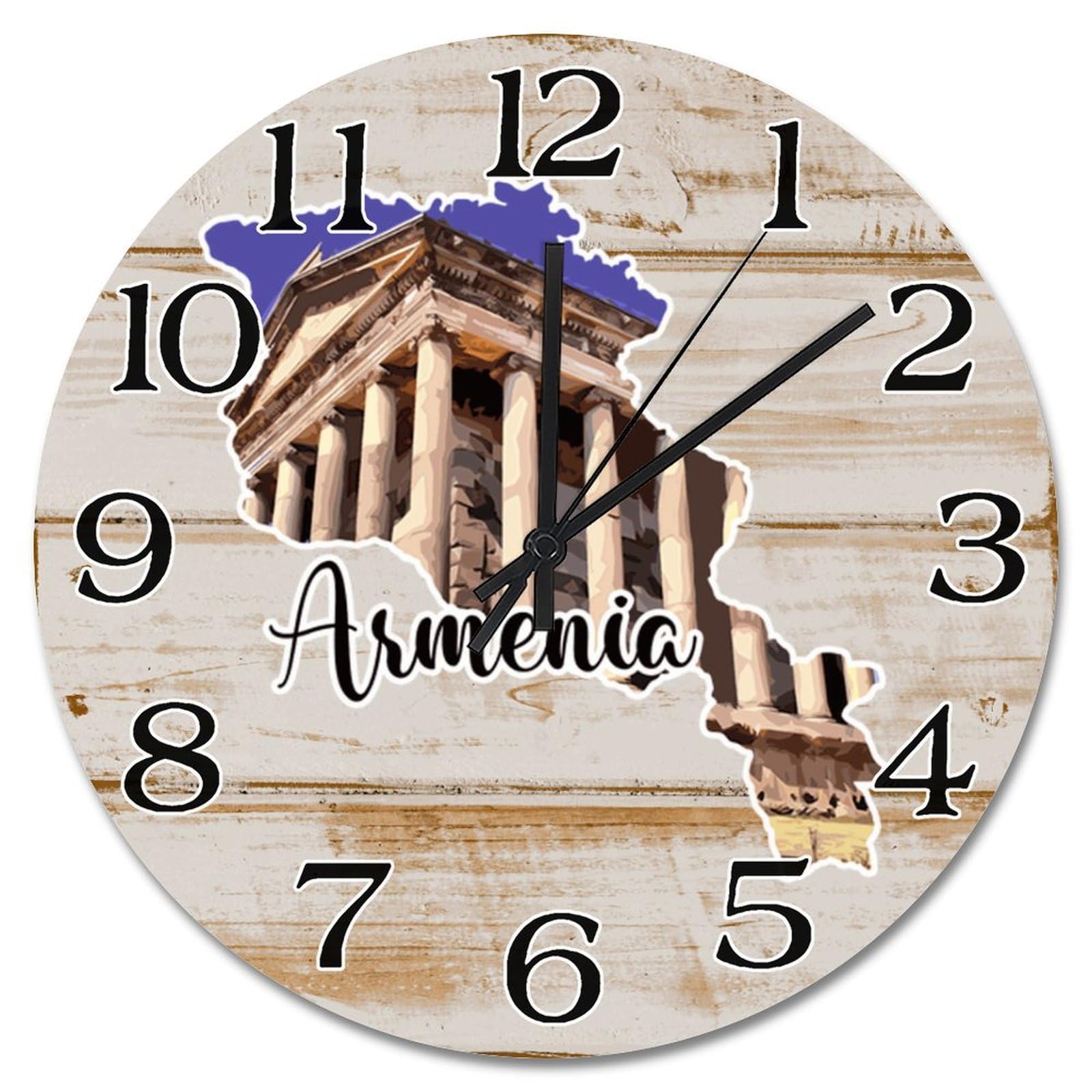 Horloge murale Arménie sans tic-tac pour chambre sans bruit
