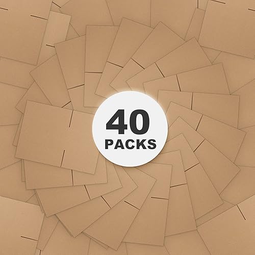 Miniatura 3 de CRUGLA 40 paquetes de cajas de envío de 8 x 6 x 4, cajas de cartón para pequeñas empresas, cajas de correo corrugado a granel para embalaje