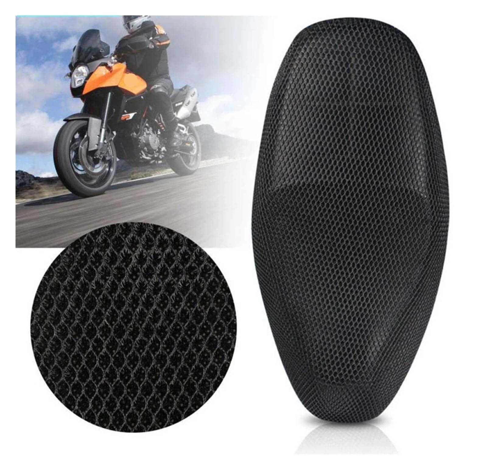 Coprisella Coprisedile Coprisedili Per Scooter Moto Cuscino | Coprisedile In Tessuto A Rete 3D Cuscino Coprisedile Per Scooter Motocicletta Impermeabile Traspirante