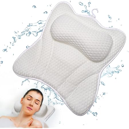 Susoso Ganzkörper Badewannenkissen 113cm - Nacken Und Rückenkissen Mit Saugnäpfen