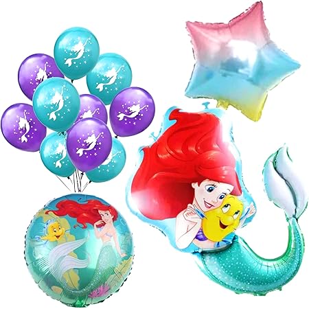 Amazon リトル マーメイド バルーン 13点 セット キャラクター お祝い プリンセス プレゼント お誕生日 風船 風船 バルーン おもちゃ