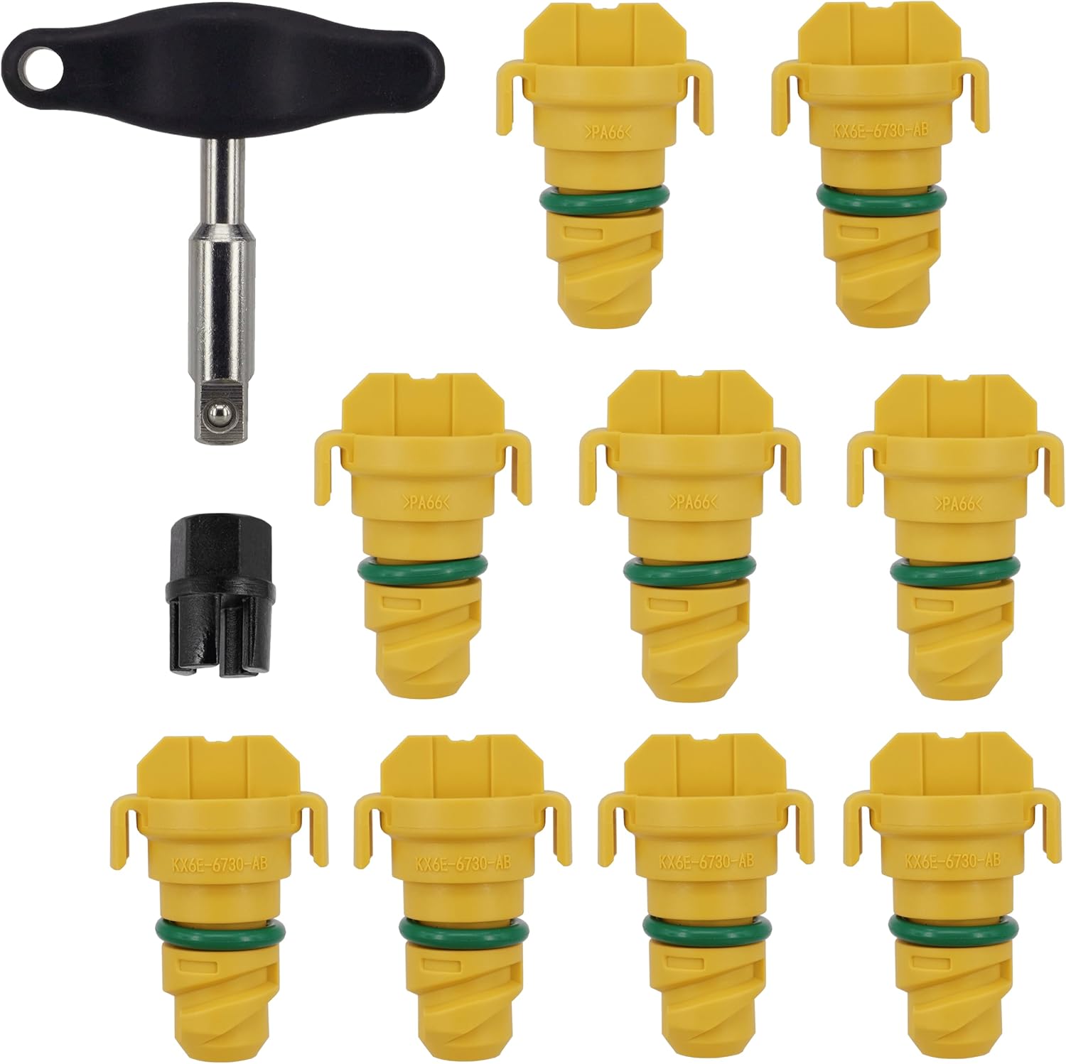 11 Pack Oil Drain Plug Fit for 2011-2024 Ford F-150 F150 Mustang Bronco Edge Explorer Lincoln Aviator MKZ KX6Z-6730-B KX6Z6730B FT4Z-6730-A BC3Z-6730-A BC3Z-6730-B FT4Z6730A with Removal Tool