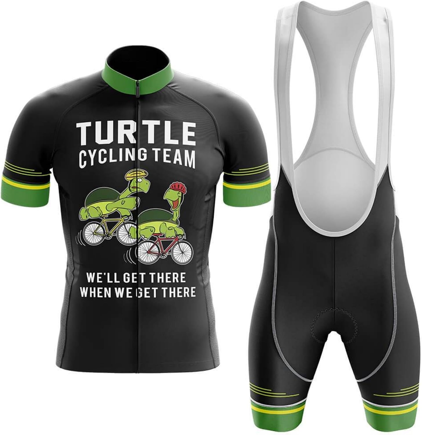 Men's Cycling Jersey Set Cycling Bib Clothing Suit Turtle Bike Clothes Biking Outfits Bicycle Kit for Men