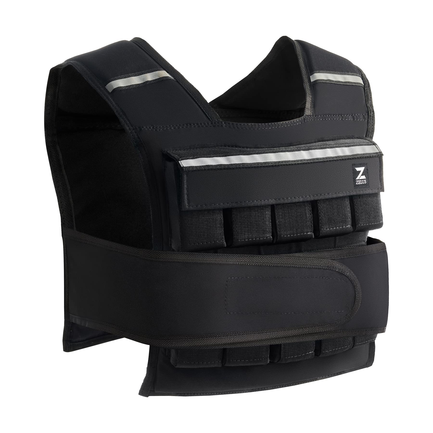 ZELUS Gilet Lesté 5kg/10kg/15kg/20kg Barre de Poids Réglable Veste