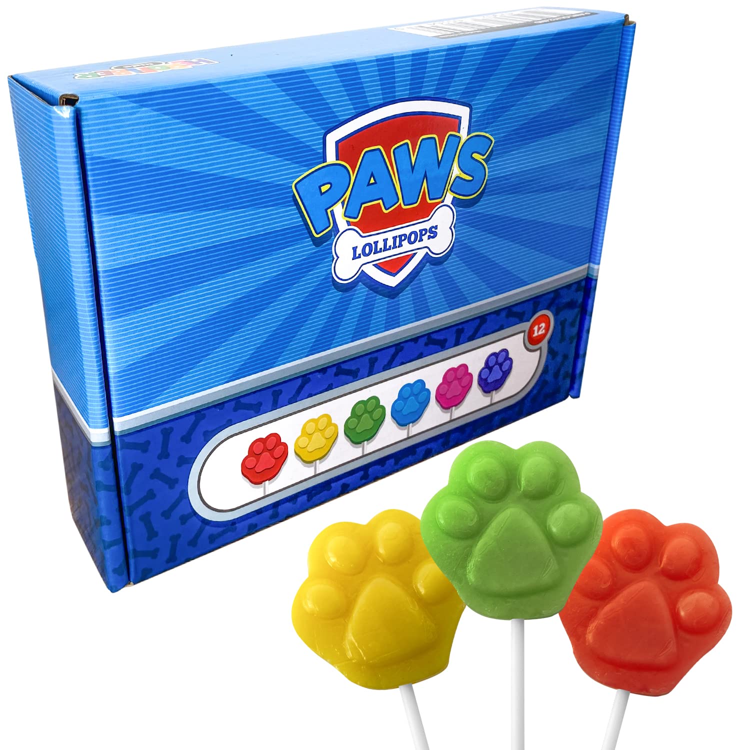 Paw Print Lollipops 12 Paw Print Candy Lollipops