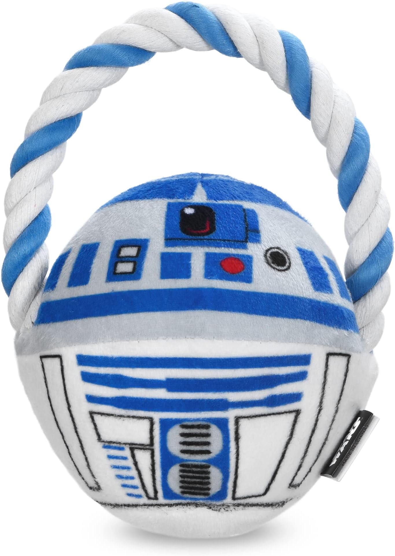 STAR WARSfor Pets R2-D2 Rope Ring with Plush Head Dog Toy | R2-D2 Chew Toy for Dogs | Dog Toys, Dog Tug Toys, Tug of War Dog Chew Toys | Gifts for Star Wars Fans, 8 Inch (FF19195)
