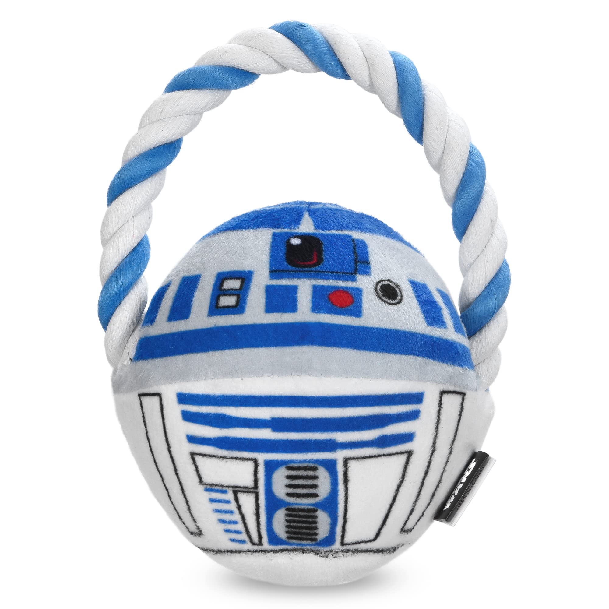 STAR WARSfor Pets R2-D2 Rope Ring with Plush Head Dog Toy | R2-D2 Chew Toy for Dogs | Dog Toys, Dog Tug Toys, Tug of War Dog Chew Toys | Gifts for Star Wars Fans, 8 Inch (FF19195)