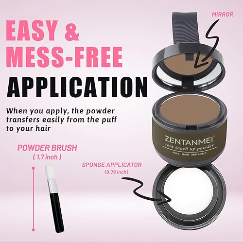 Miniatura 17 de Polvo de retoque de raíz para mujeres y hombres, cobertura de cabello gris, polvo de sombra de línea capilar resistente al sudor y al viento, Marrón