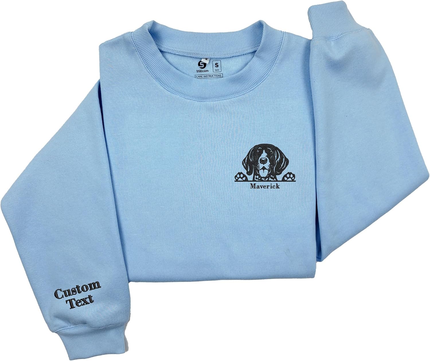 Custom Embroidered Labrador Retriever Dog With Name Sweatshirt, Dog Lover Gifts for men women