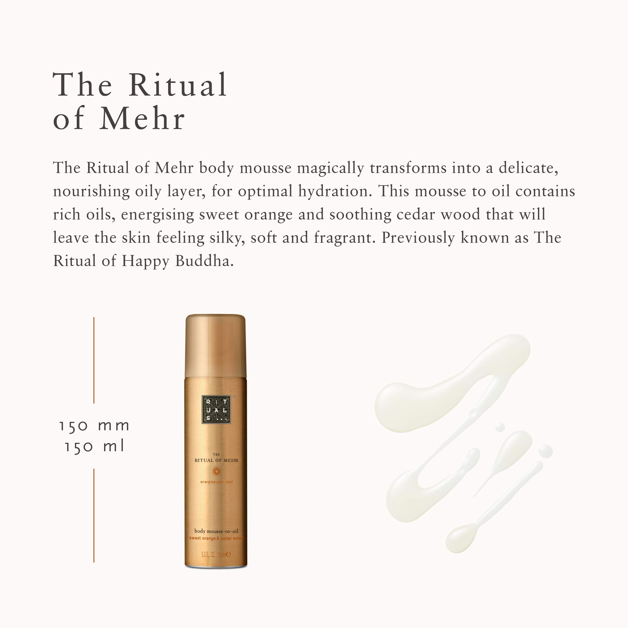 THE RITUAL OF MEHR Mousse-En-Huile Nourrissante, 150 ml