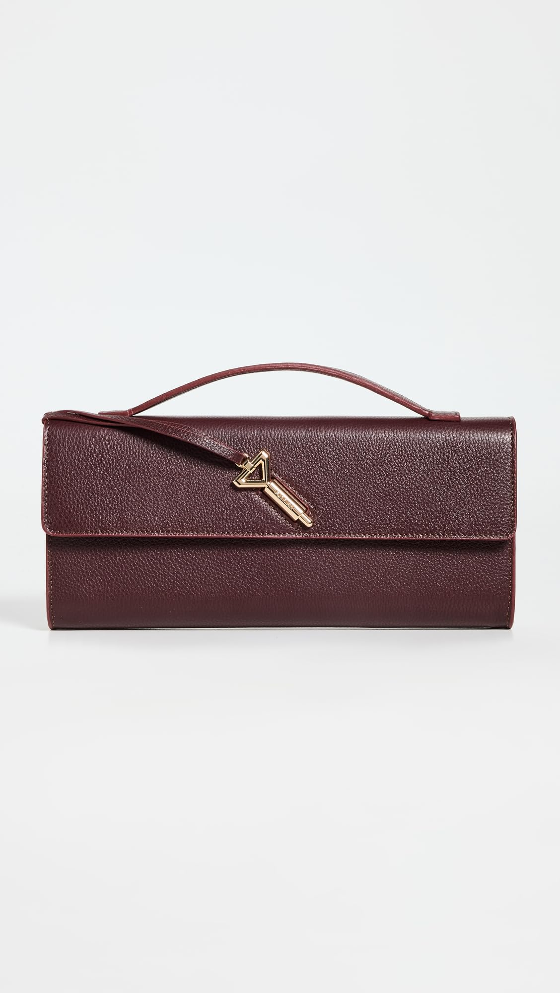 Florian London Women's Anya Brown Clutch, Bordo, One Size