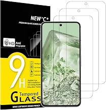 NEW'C Pack of 3 Tempered Glass Screen Protectors for Google Pixel 8 – Scratch-Resistant – Bubble-Free – Ultra Resistant (0.33 mm HD Ultra Transparent) 9H Hardness Glass