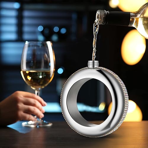 Miniatura 5 de Juego de 4 frascos creativos de 3.5 onzas para brazaletes de acero inoxidable 304, frascos de cristal AB para mujeres con tapa de diamantes de