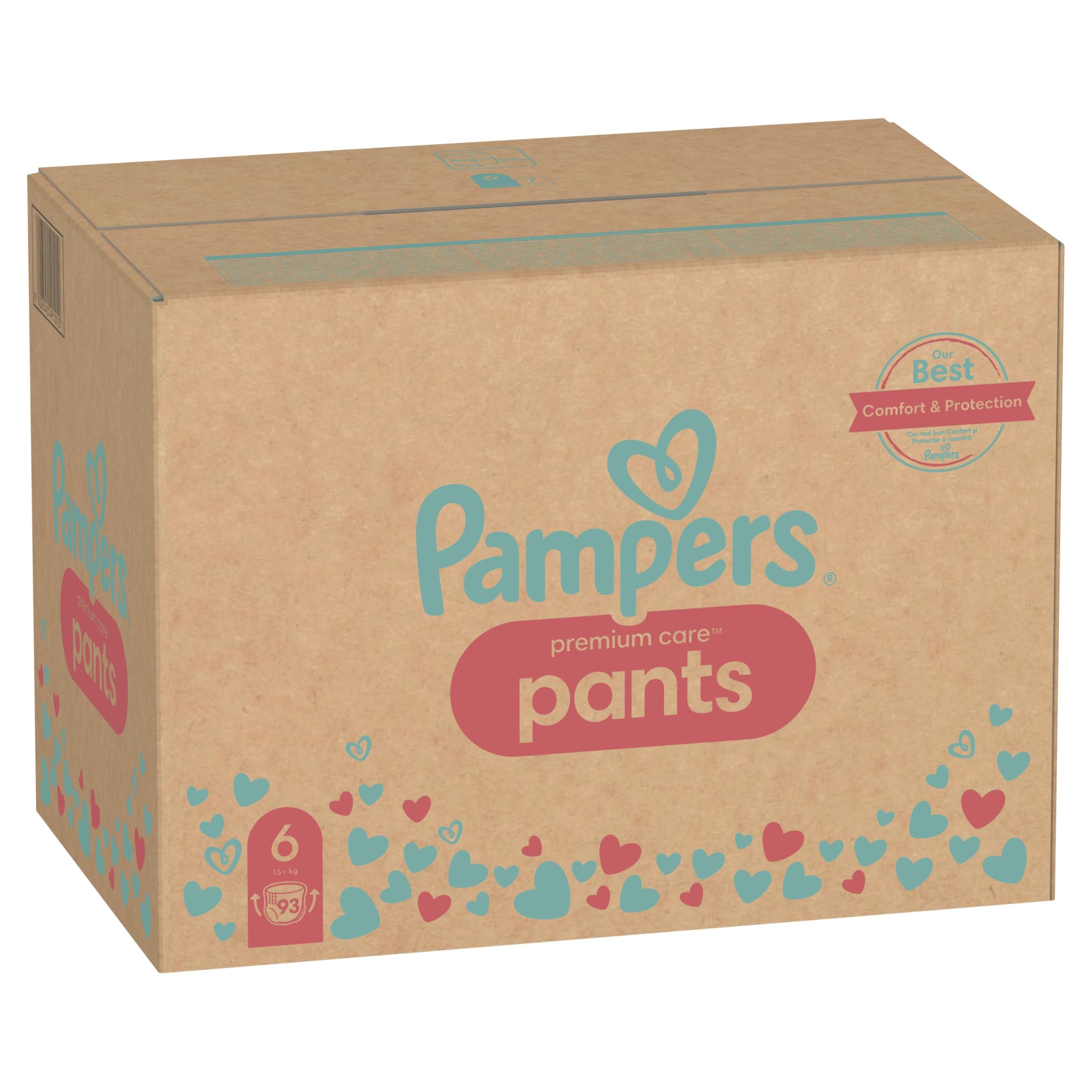 Pampers Premium Care Pieluchomajtki, rozmiar 6, 93 pieluszek, 13kg-19kg