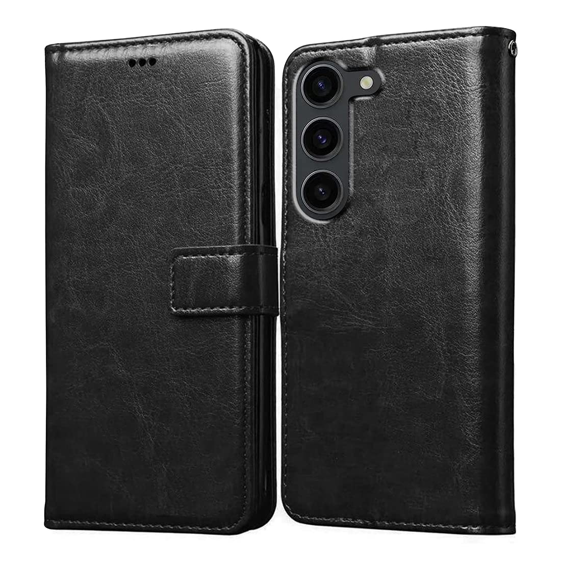 Casotec Flip Cover for Samsung Galaxy S23 5G | Premium Leather Finish | Inbuilt Pockets & Stand | Flip Case for Samsung Galaxy S23 5G (Black) (B0BXB3273R) Amazon Price History, Amazon Price Tracker