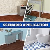 Vista 5 de COUKIU Moldura flexible para zócalo, base de goma para despegar y pegar, 2 pulgadas x 16.4 pies, base de vinilo autoadhesiva (extra blanco)