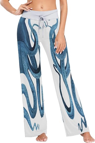 Amazon.com: Pantalones de pijama para mujer, suaves, cómodos, con cordón,  pierna ancha, para correr, yoga, ropa de dormir : Ropa, Zapatos y Joyería