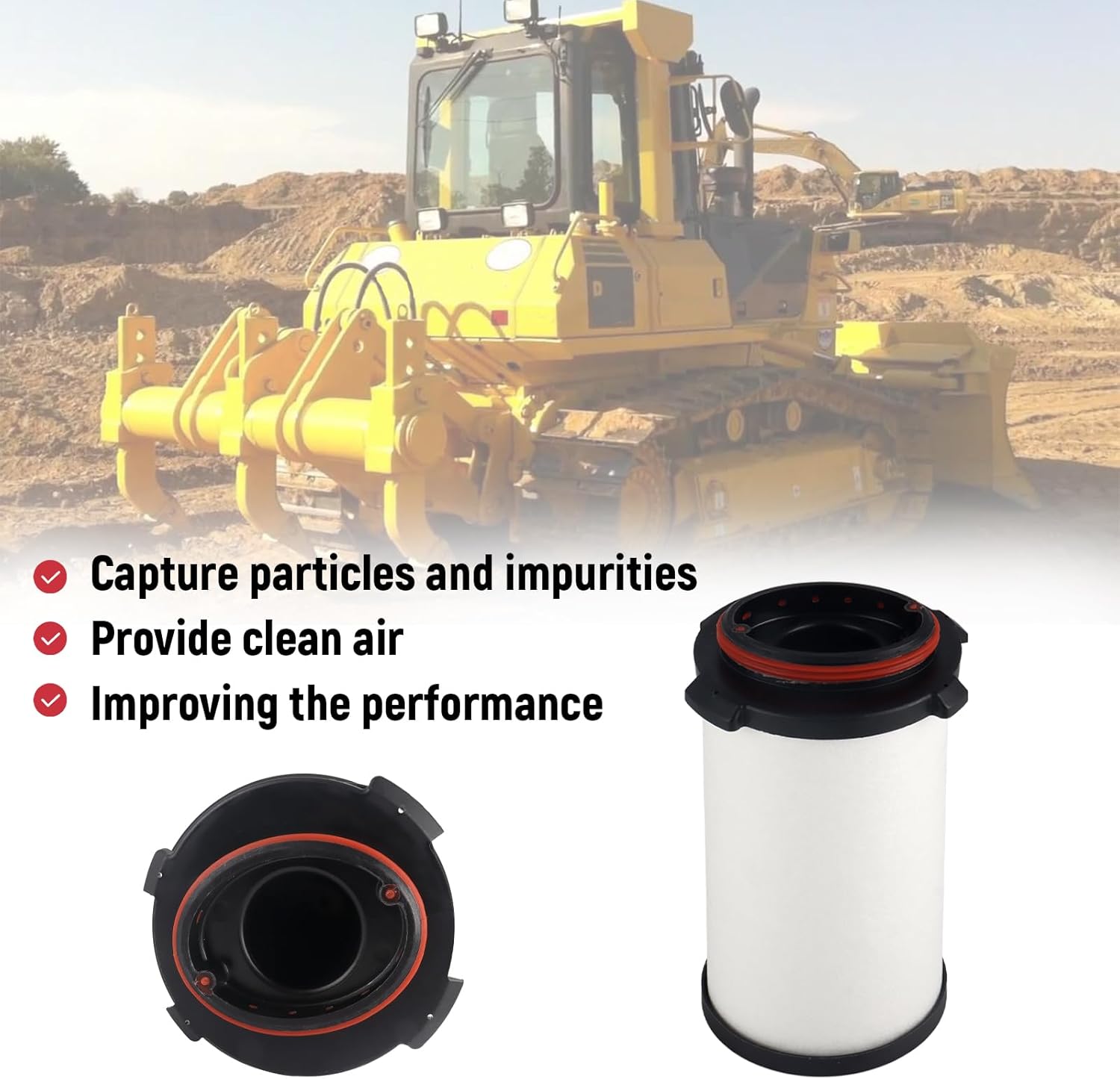 600-331-2900 CCV Filter Element Kit 6003312900 Air Filter Compatible with Komatsu SAA6D107E PC240 PC290 Excavator PW180 Wheel Loader WA320 WA380