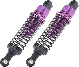 Amortecedor de metal RC amortecedor, amortecedor RC conveniente de usar longa vida útil fácil de instalar material de liga de alumínio para trabalho para carros TRAXXAS RC(Roxa)
