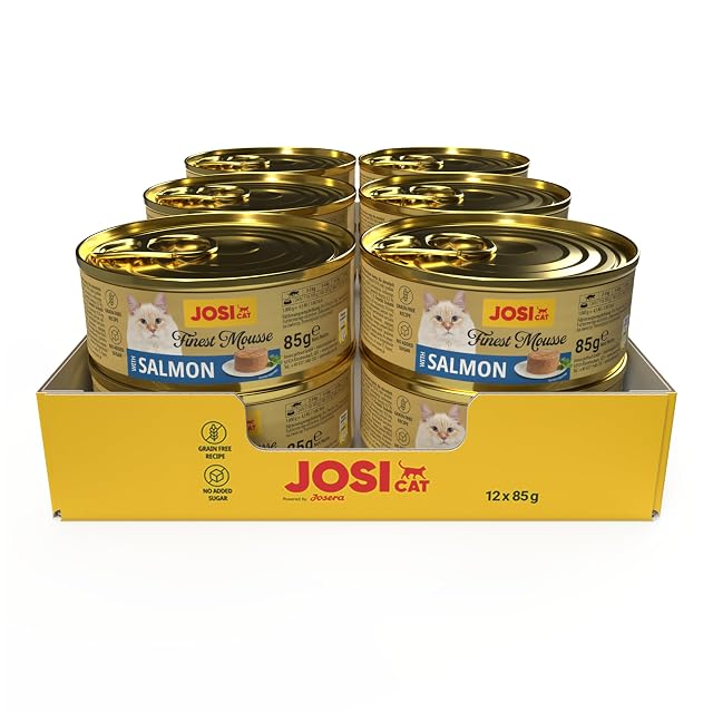 Foto 2 de 5 de JosiCat Finest Mousse con Salmón, 12 x 85 g - Comida para Gatos húmeda