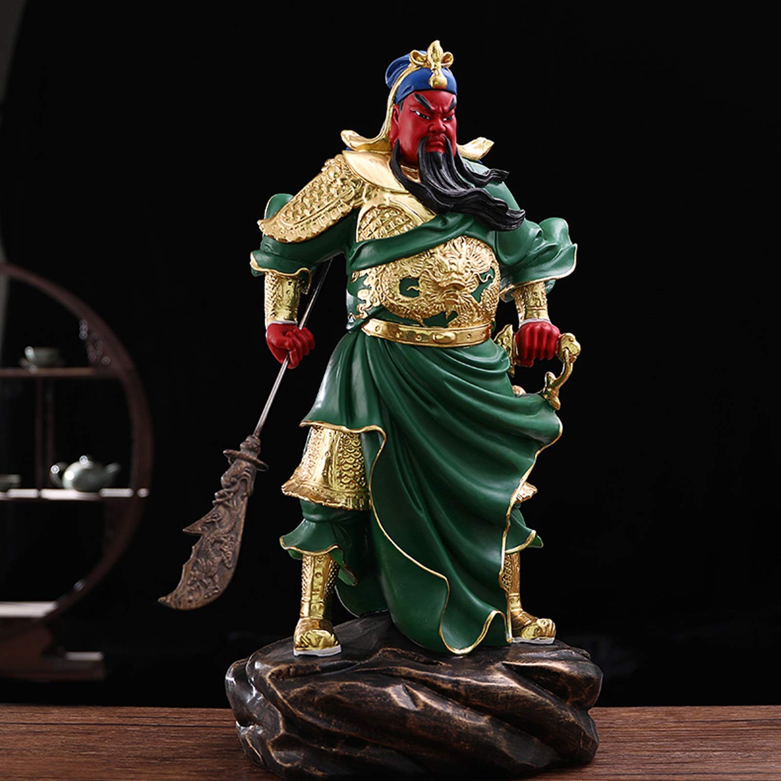 GAOBEI  Decor Statues Sculptures 美術 Amazon.com: zxb-shop Buddha Statue Sculpture Lifelike Guan Gong