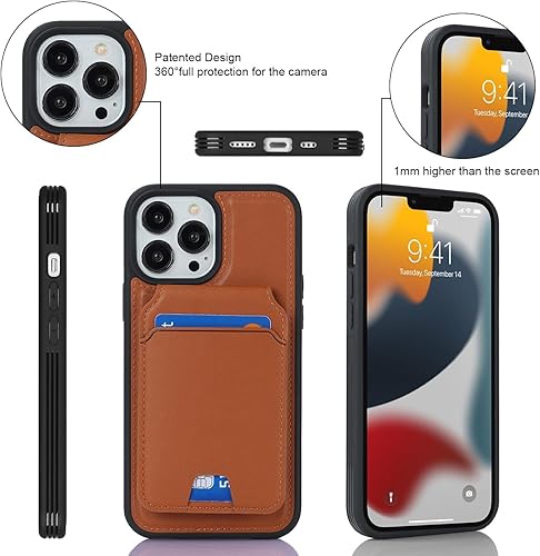 Miniatura 7 de Funda para iPhone 11 Pro Max con tarjetero de crédito, caja fuerte para iPhone 11 Pro Max, funda de cuero para mujer, compatible con mag Safe Wallet