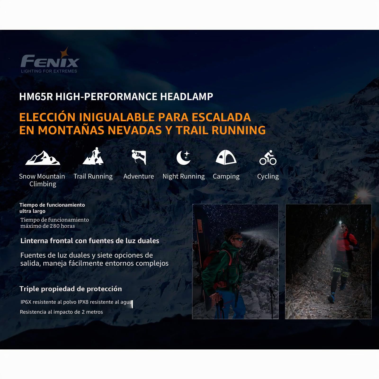 FRONTAL HM65R 1400 LUMENS FENIX