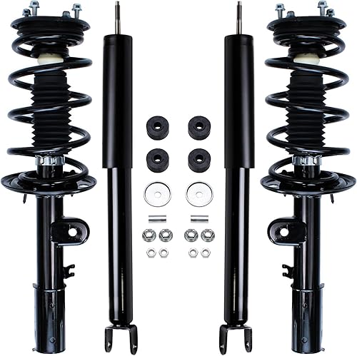 Miniatura 145 de Detroit Axle - Amortiguadores para BMW 328i 325i 128i 135i 335i 330i 335d 335is (sin Sport Susp.) 2 puntales delanteros completos con muelle