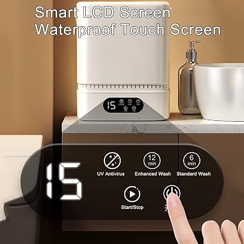 Portable Washing Machine with Dryer with Sterilization, Mini Washing Machine, Small Washing Machine, Bucket Washer, Compact, Laundry Desk, Underwear, RV - Gift Choice Size : D