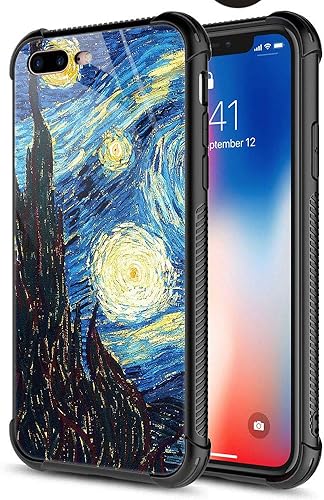 Miniatura 9 de Carcasa para iPhone 8 Plus, 9H de cristal templado para iPhone 7 Plus, para hombres y niños, diseño de patrón fresco a prueba de golpes, Bandera